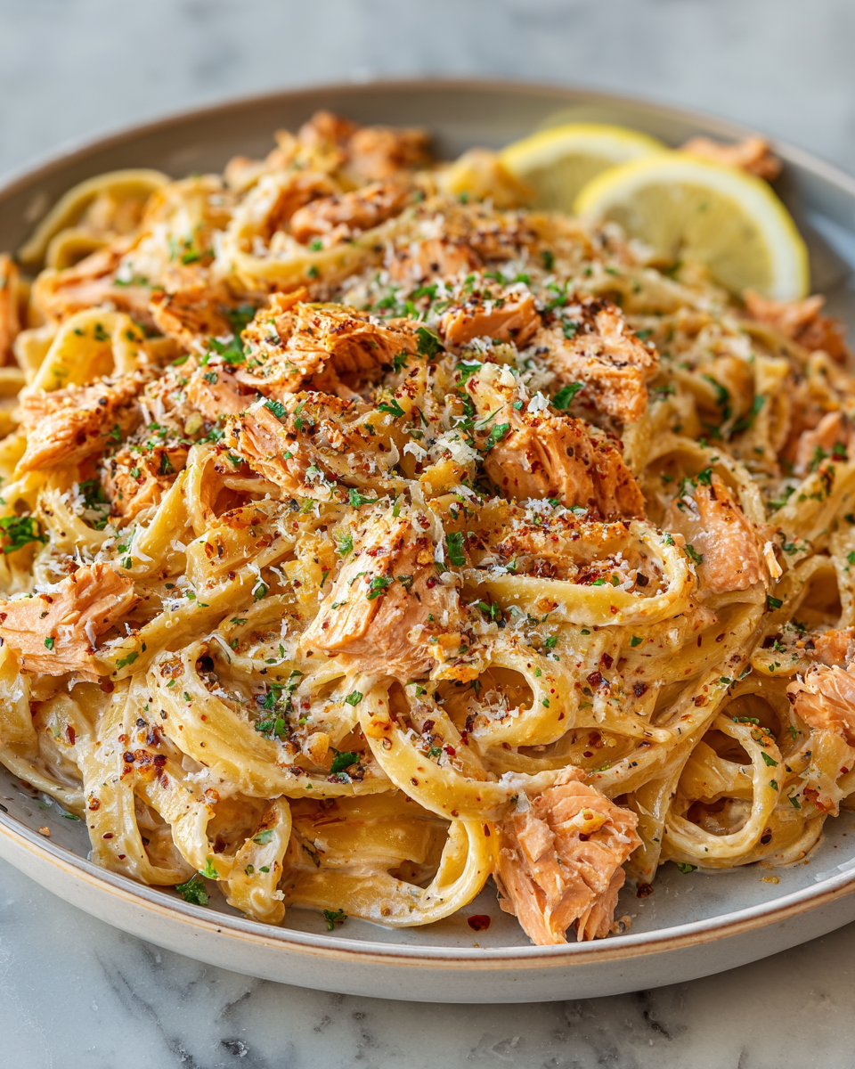 Savory 15 Minute Creamy Salmon Pasta Rich Garlic Dream