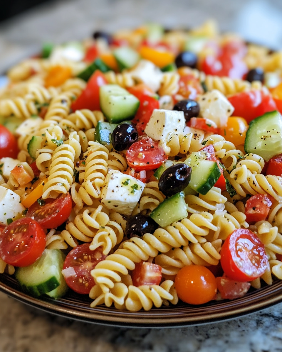 Classic Pasta Salad (for a crowd): 1 Amazing Fantastic Bowl